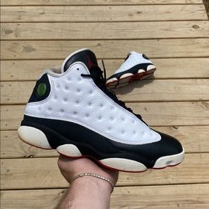 Jordan 13 he got game size 10.5